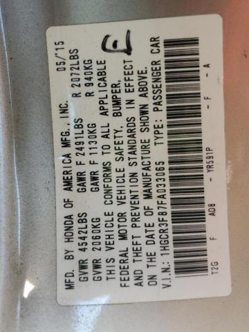 2015 HONDA ACCORD EXL 1HGCR3F87FA033065