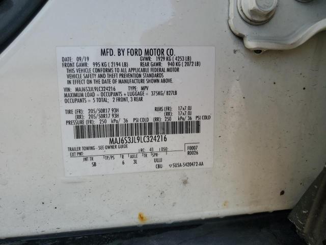2020 FORD ECOSPORT S MAJ6S3JL9LC324216