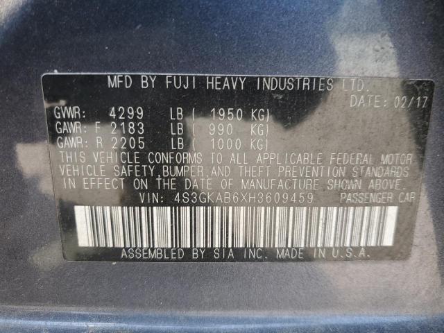 2017 SUBARU IMPREZA PR 4S3GKAB6XH3609459