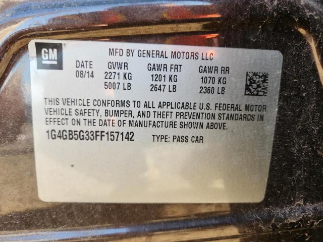 2015 BUICK LACROSSE 1G4GB5G33FF157142