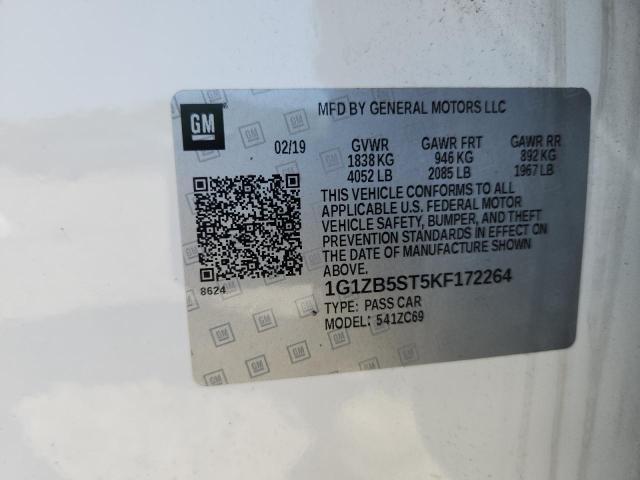 2019 CHEVROLET MALIBU LS 1G1ZB5ST5KF172264
