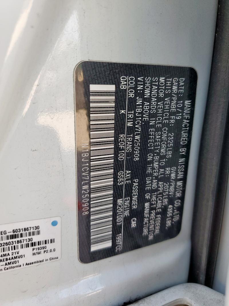 2020 NISSAN ROGUE SPOR - JN1BJ1CV7LW250908