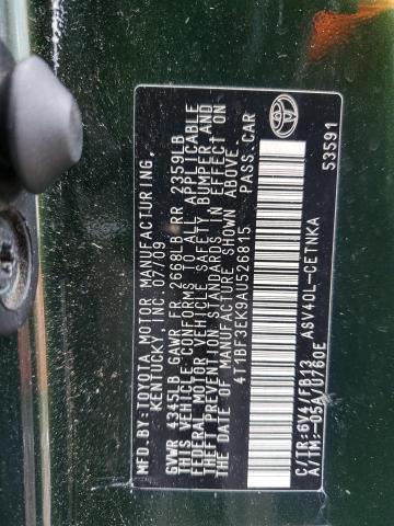 2010 TOYOTA CAMRY BASE - 4T1BF3EK9AU526815