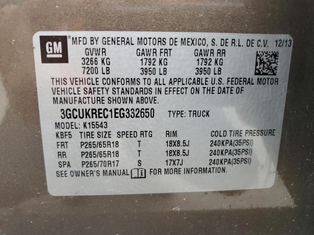 2014 CHEVROLET SILVERADO - 3GCUKREC1EG332650
