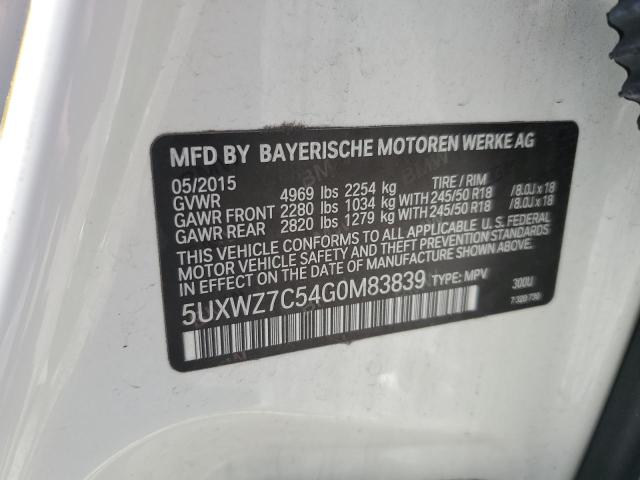 2016 BMW X3 SDRIVE2 5UXWZ7C54G0M83839