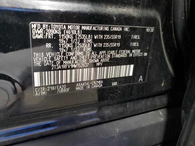 2021 TOYOTA RAV4 XLE P 2T3A1RFV1MW152637