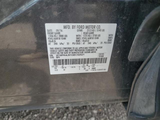 2016 FORD EDGE SEL 2FMPK4J91GBC52521