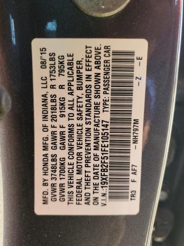 2015 HONDA CIVIC LX 19XFB2F51FE105147