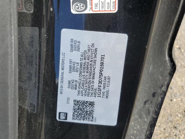 2023 CHEVROLET CAMARO LT1 1G1FF3D75P0159701