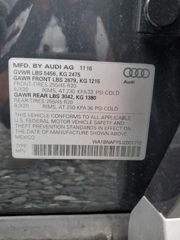2018 AUDI Q5 PREMIUM WA1BNAFY5J2001710