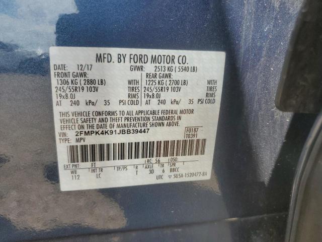 2018 FORD EDGE TITAN 2FMPK4K91JBB39447