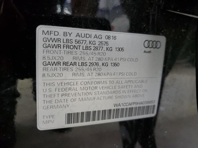 wa1ccafp9ha039653 - 2017 Audi sq5 premium plus - #62932125