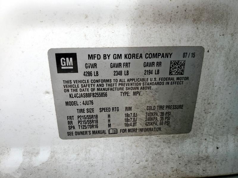 2015 BUICK ENCORE KL4CJASB8FB255856