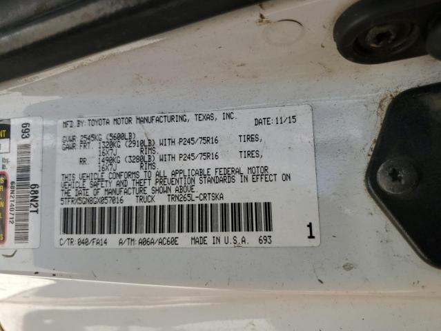 2016 TOYOTA TACOMA ACC - 5TFRX5GN8GX057016