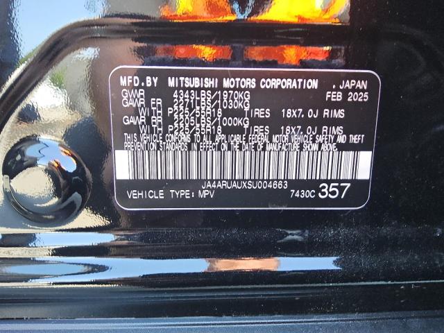 2025 MITSUBISHI OUTLANDER JA4ARUAUXSU004663