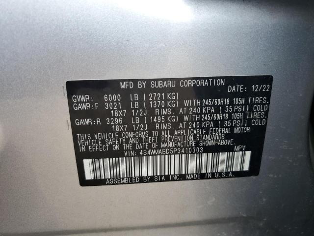 2023 SUBARU ASCENT PRE 4S4WMABD5P3410303
