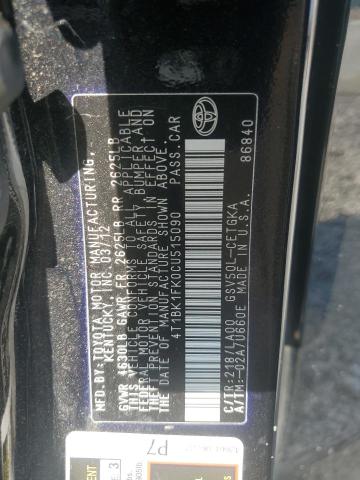 2012 TOYOTA CAMRY SE - 4T1BK1FK0CU515090