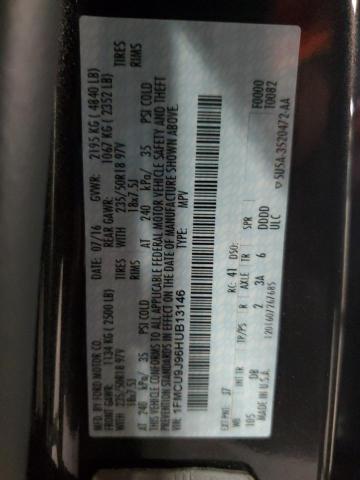 2017 FORD ESCAPE TIT - 1FMCU9J96HUB13146