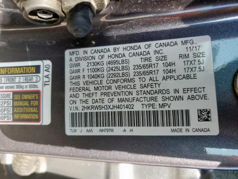 2018 HONDA CR-V LX 2HKRW5H3XJH401402