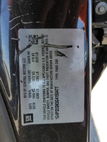 2016 BUICK VERANO 1G4PS5SK5G4150477