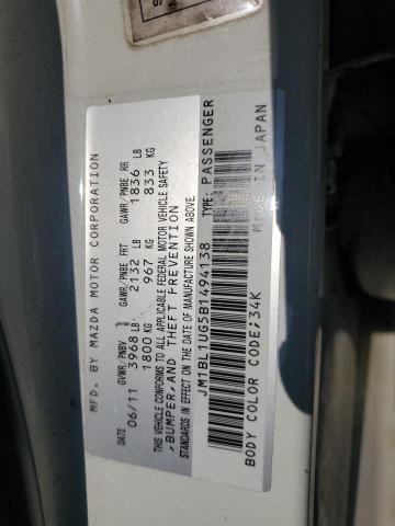 2011 MAZDA 3 I - JM1BL1UG5B1494138