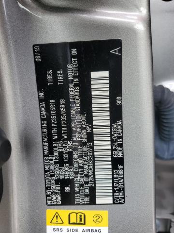 2019 LEXUS RX 350 BAS 2T2BZMCA4KC202712