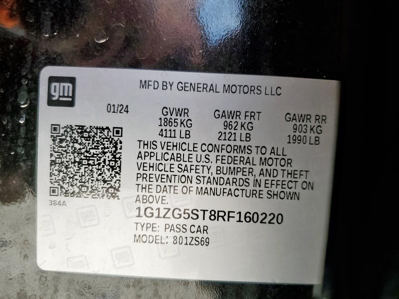 2024 CHEVROLET MALIBU RS 1G1ZG5ST8RF160220