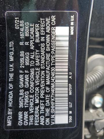 2021 HONDA CIVIC SPOR SHHFK7H40MU424630
