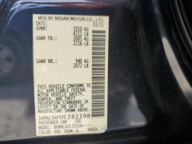 2015 NISSAN ALTIMA 2.5 #3254712894