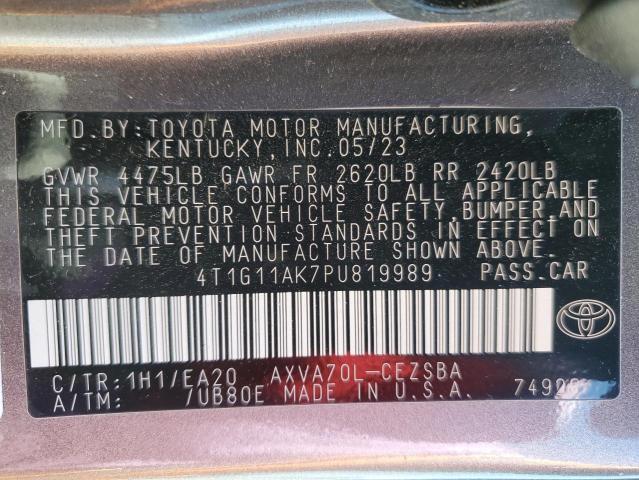 2023 TOYOTA CAMRY SE N 4T1G11AK7PU819989