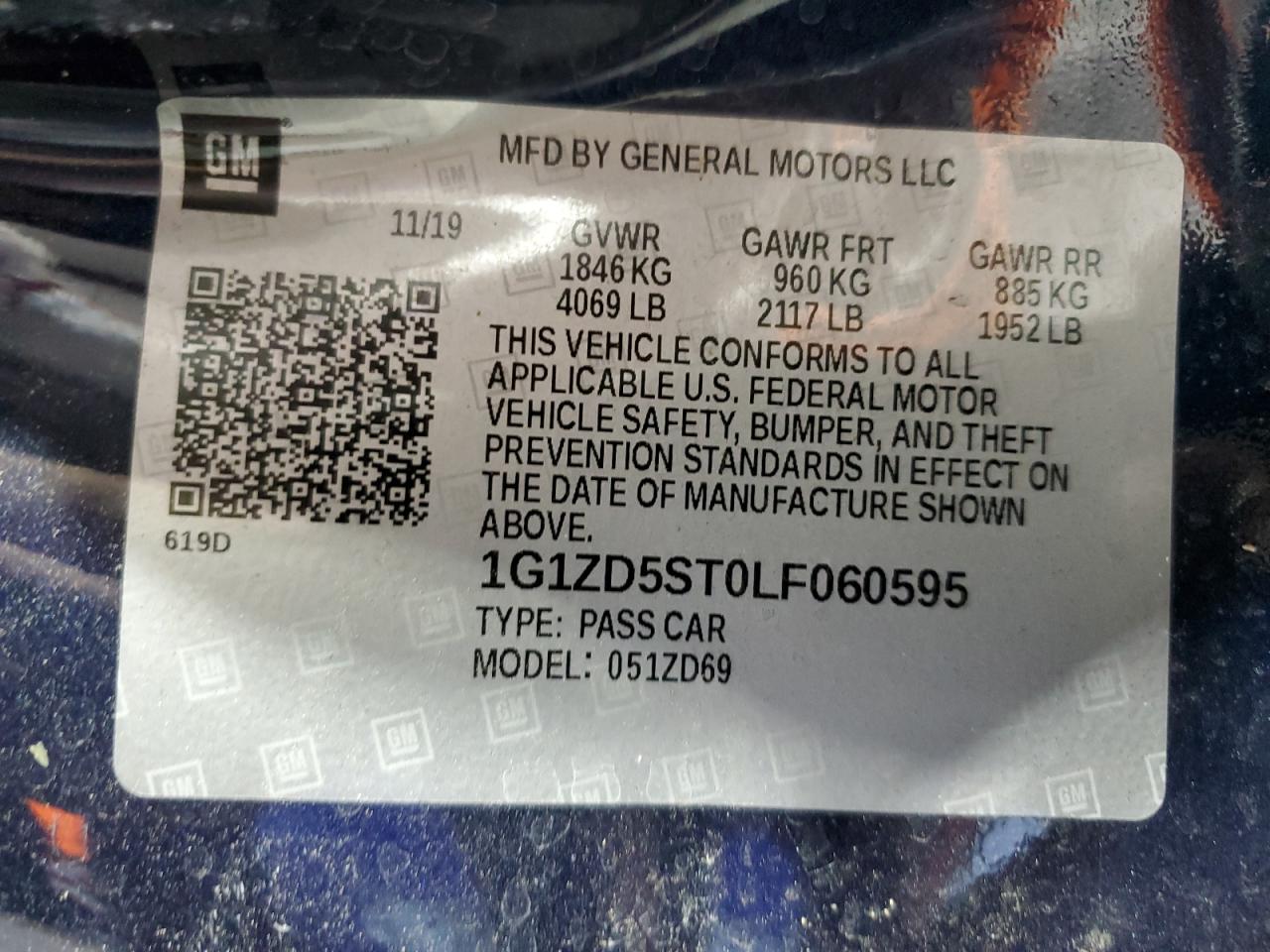 Lot #3206644510 2020 CHEVROLET MALIBU LT