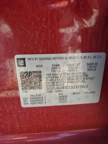 2018 CHEVROLET SILVERADO - 3GCUKREC7JG377893