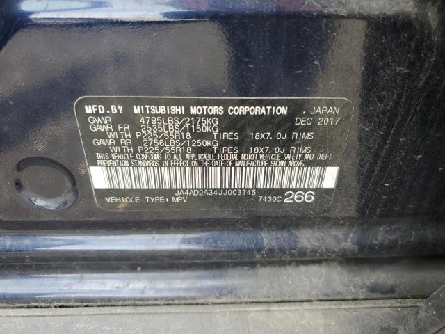 2018 MITSUBISHI OUTLANDER JA4AD2A34JJ003146