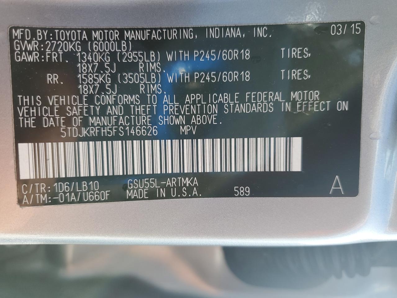 TOYOTA HIGHLANDER XLE