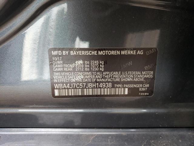 2018 BMW 440XI GRAN WBA4J7C57JBH14938