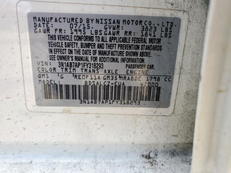 2015 NISSAN SENTRA S - 3N1AB7AP1FY318293