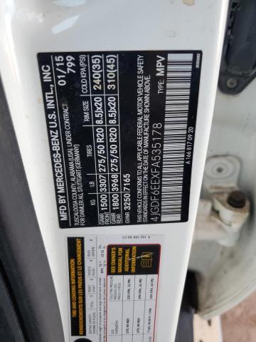 2015 MERCEDES-BENZ GL 450 4MA 4JGDF6EEXFA535178
