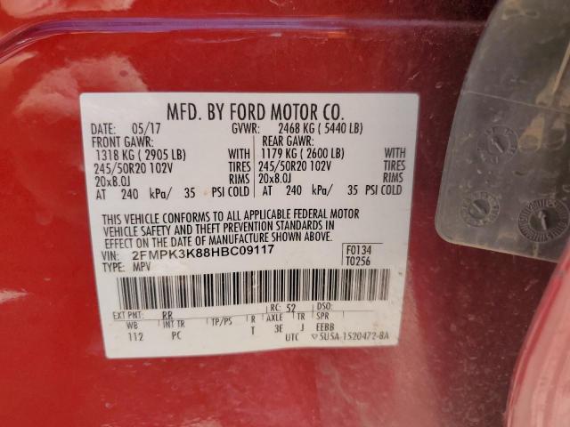 2017 FORD EDGE 2FMPK3K88HBC09117