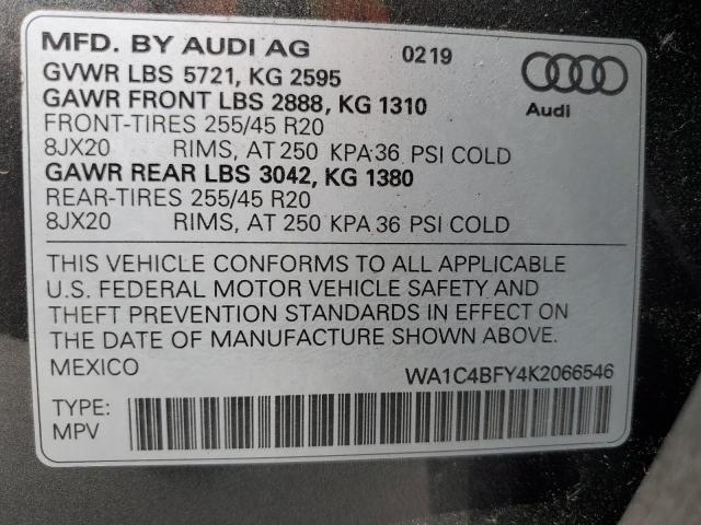 2019 AUDI SQ5 PRESTI WA1C4BFY4K2066546