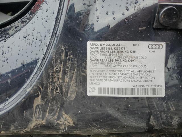 2020 AUDI Q5 PREMIUM WA1BNAFY2L2035008