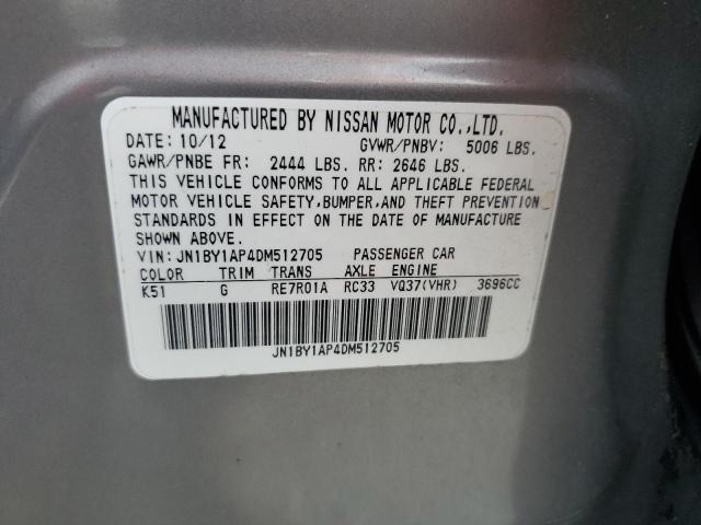 2013 INFINITI M37 - JN1BY1AP4DM512705
