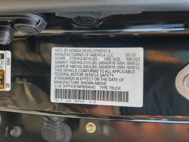 2023 HONDA RIDGELINE 5FPYK3F54PB004542