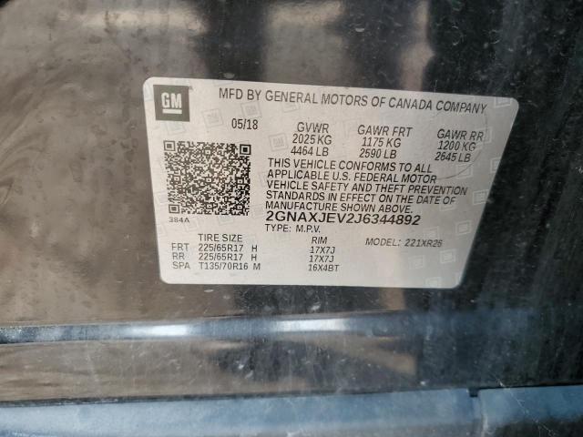 2018 CHEVROLET EQUINOX LT - 2GNAXJEV2J6344892