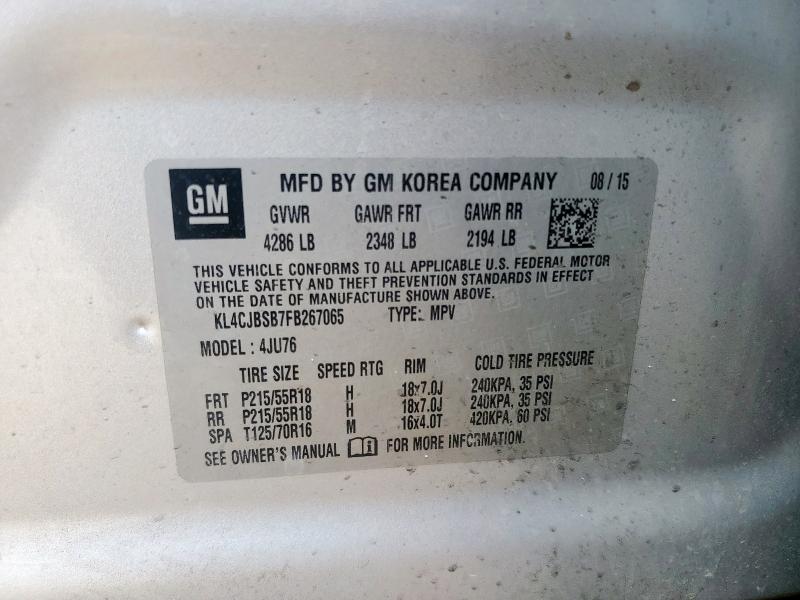 2015 BUICK ENCORE CON KL4CJBSB7FB267065