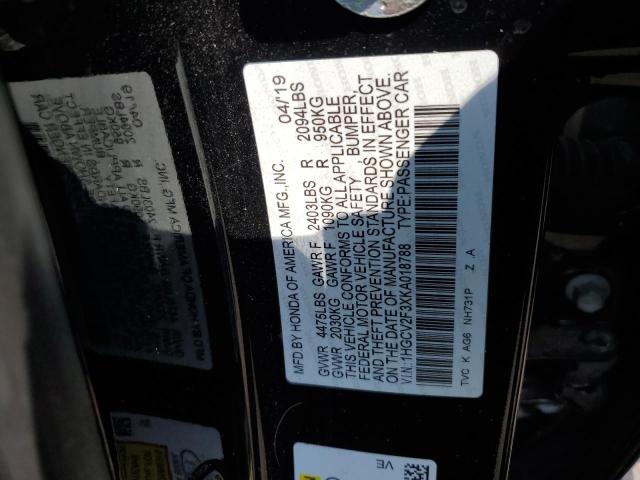 2019 HONDA ACCORD SPORT 1HGCV2F3XKA018788