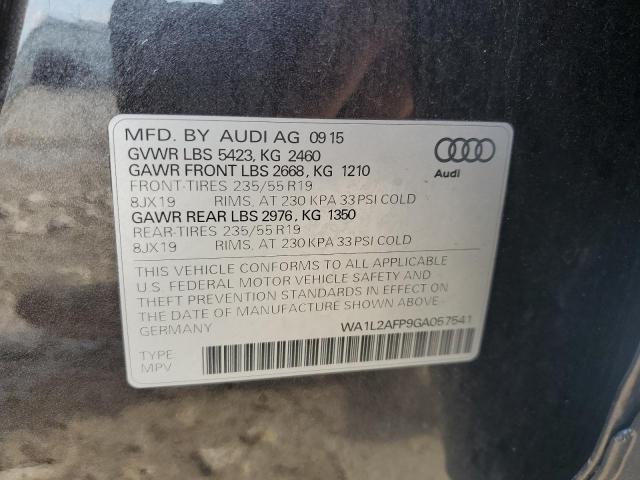 2016 AUDI Q5 PREMIUM WA1L2AFP9GA057541