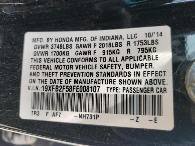 2015 HONDA CIVIC LX 19XFB2F58FE008107