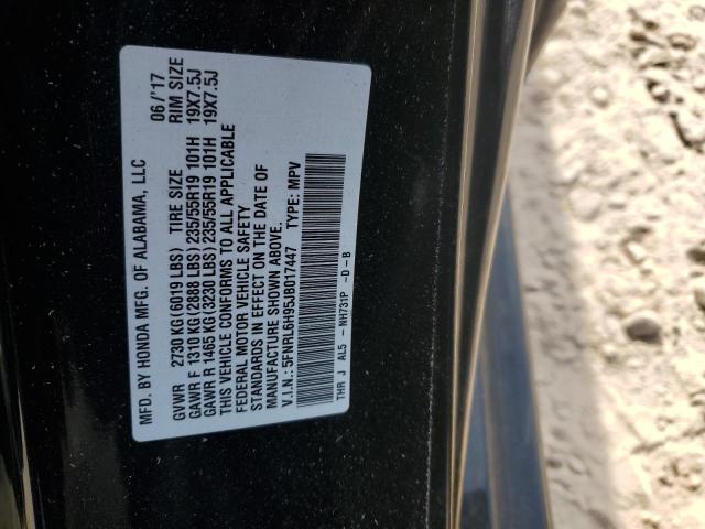 2018 HONDA ODYSSEY EL 5FNRL6H95JB017447