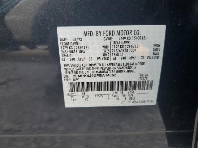 2023 FORD EDGE SEL 2FMPK4J9XPBA14862