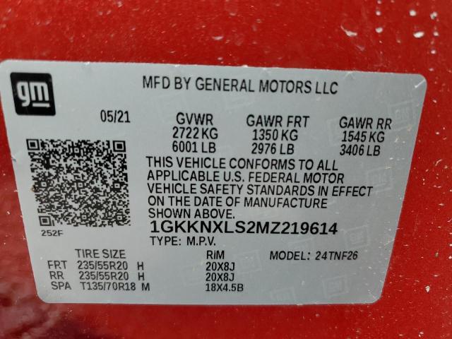 2021 GMC ACADIA DEN 1GKKNXLS2MZ219614